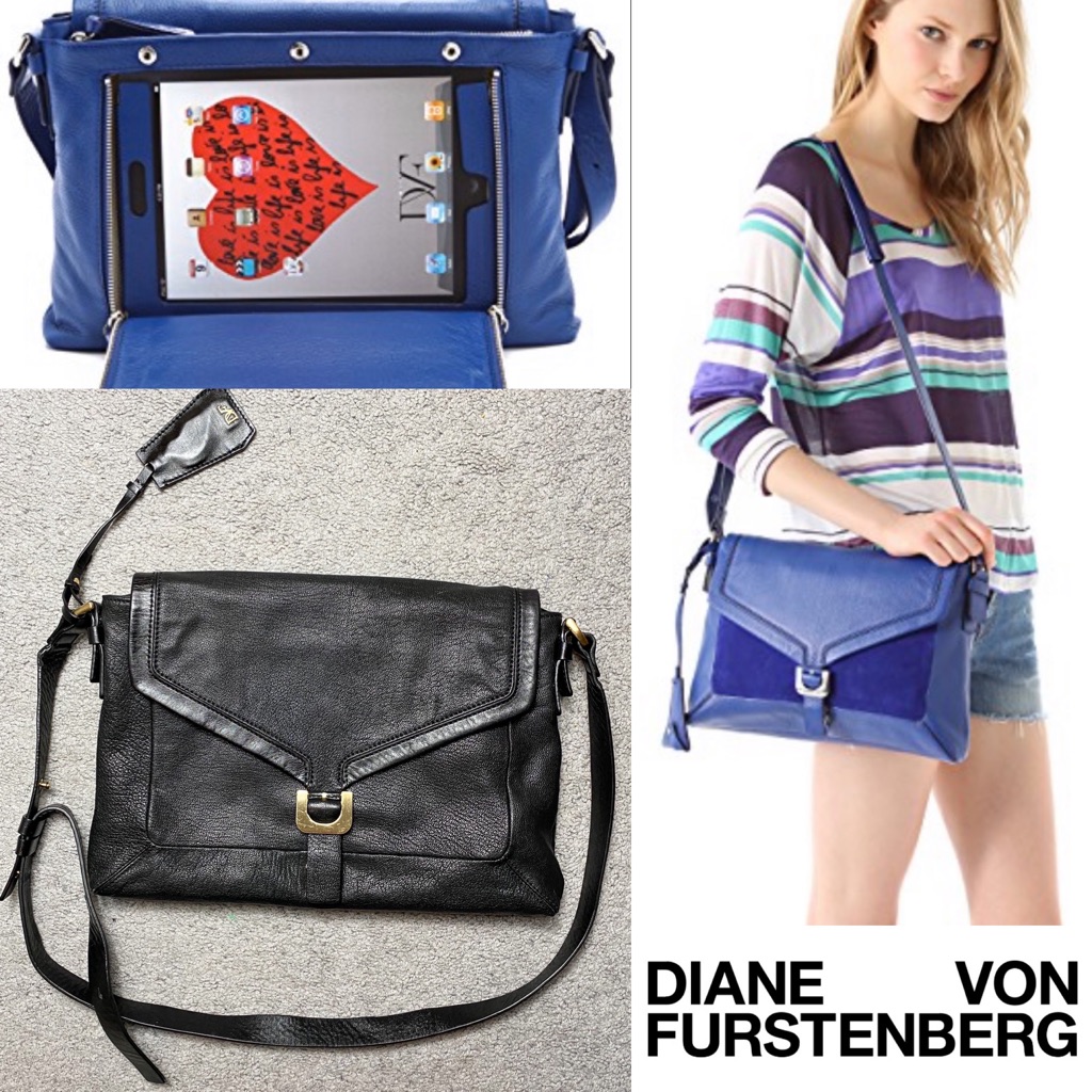 Diane Von Furstenberg Black Drew Connect Crossbody
